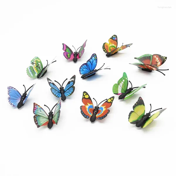 Flores decorativas 20pcs Artificial 4cm plástico borboleta decoração acessórios de cabeceiras