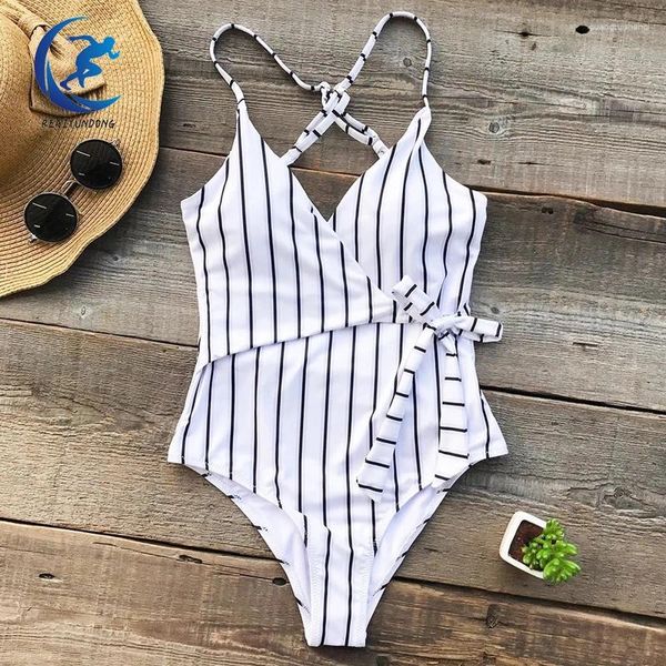 Biquíni de banho feminina 2024 Deep V Neck Swimsuit Summer Summer Sexy Backless Set Ladies Beach Bathing Suiting