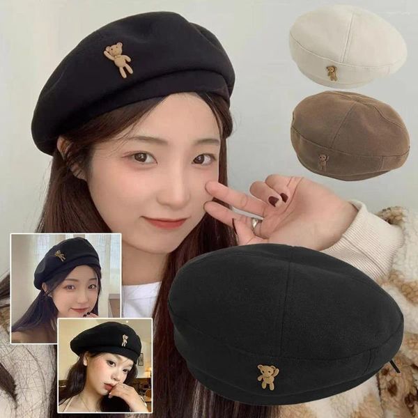 Berets Little fähige Beret Mode koreanische Mädchen Mädchen Frauen Hut Maler Kleidung Accessoires Retro für Party T H9N6