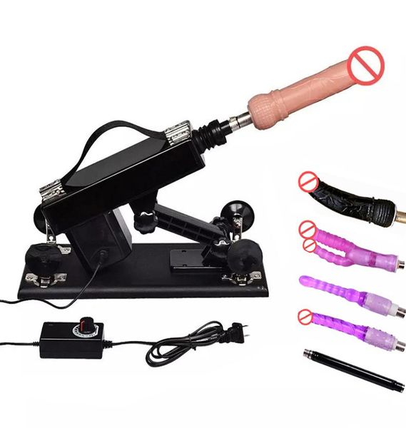 Gun de metralhadora de sexo automática com acessórios anal de vibrador de 6 cm de masturbadora retrátil da fêmea sexual brinquedos sexuais para mulheres cou3581362