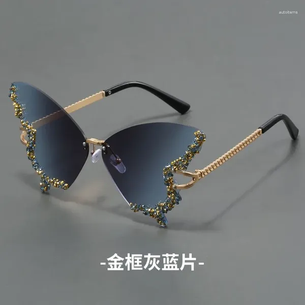 Óculos de sol formam a borboleta personalidade da moda sem aro