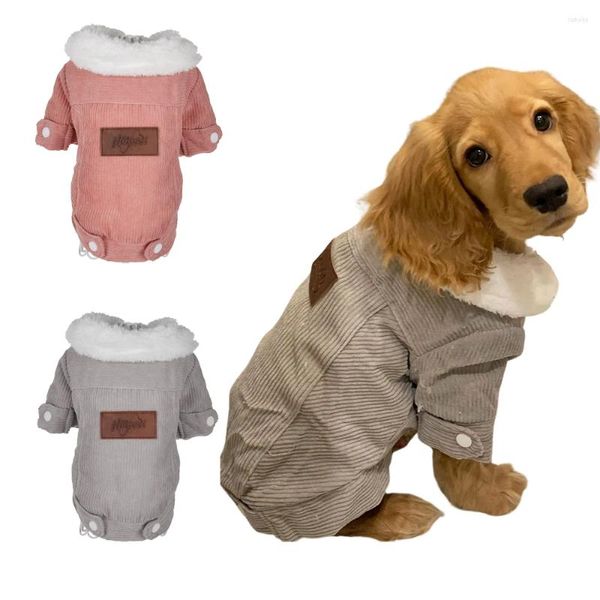 Jaqueta de vestuário de cachorro Autumn Winter Roushing para pequenos cães médios gatos de colete quente vesti -de -vento Puppy Coat Chihuahua Poodles Beagle