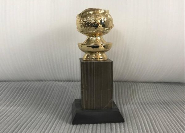 Troféu de Prêmio Globo de Ouro 10 polegadas com o logotipo HFPA carimbado em Gold26cm High Gold Color Good Globe4259203