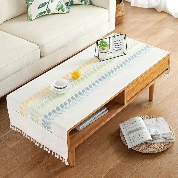 Tavolino impermeabile in stile Nordico Mano moderno Minimalista Tovaglia Rettangolare Tessuto Rettangolare Decorazioni per la casa 240428