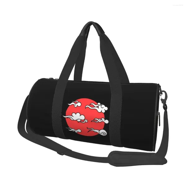 Bolsas ao ar livre nuvens de vento japonesas Bolsa de ginástica vermelha de ginástica Branca Oxford Sports com sapatos Treinando bolsa Retro Fitness for Men Mulheres