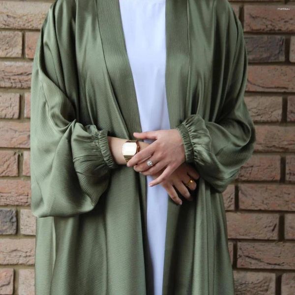 Roupas étnicas femme musulmane Ramadan Khimar abaya Arábia Saudita Robe Dubai Vestido de Blouson Open Blouson Vestidos Africanos para Mulheres LR469