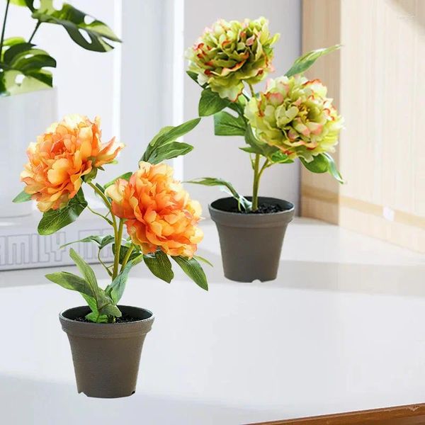 Flores decorativas 1pc Simulação requintada Bonsai Garden Home Decoration Creative Desktop adereços