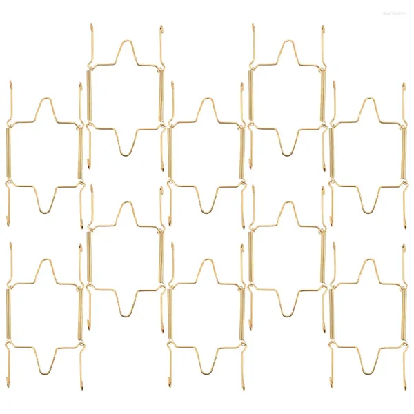 Mutfak Depolama 10 PCS Plaka Askı Duran giysi Raf Süsleme Ekran Duvar askı Tutucuları dikey paslanmaz çelik