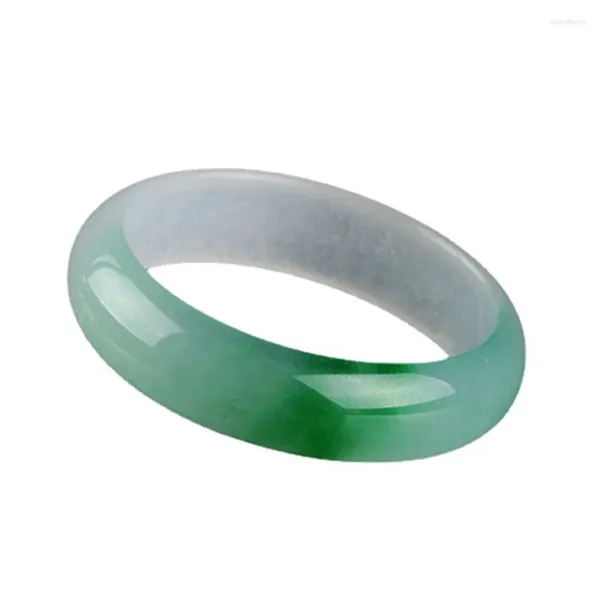 Bangle Natural Burmese Jade Bracelet Round Strip