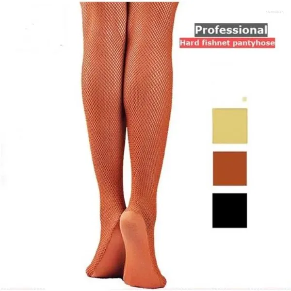 Mulheres meias líquidas dura Profissional Fishnet meias meias para dançarina latina elastl Pantyhose