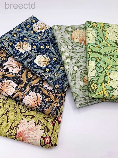 Ткань Morris ткань винтажные виноградные цветы William Morris Pattern Cotton Clothsewing Olde Diy ручной работы на полметра D240503