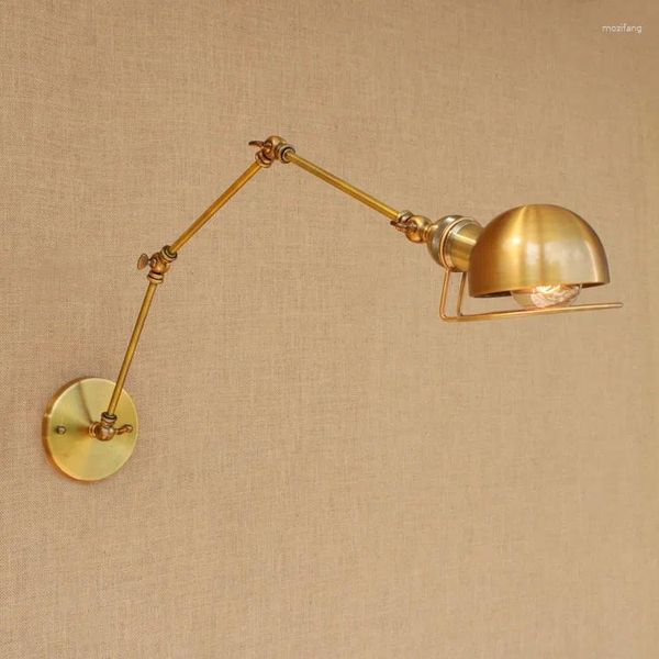 Lâmpada de parede Iwhd loft estilo edison sconce ferro lâmpadas de braço comprido luminárias vintage industrial iluminação interna