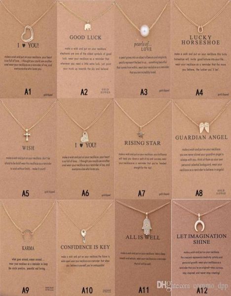 Dogeared Europa e America Corea del Sud Elefante Unicorno Lega Clavicle Chain Colace Necklace Cavallo Ciondolo Femmina Gioielli Card7907023