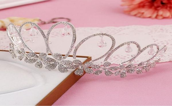 Rhinestone Crystal Wedding Party Balo Mezuniyet Taçları Band Prenses Gelin Tiaras Saç Aksesuarları Moda LD5214065153