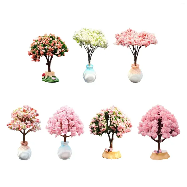 Decorações de jardim Painel de carro Ornamento Ornamento Artificial Bonsai Tree Plant Decor para prateleira