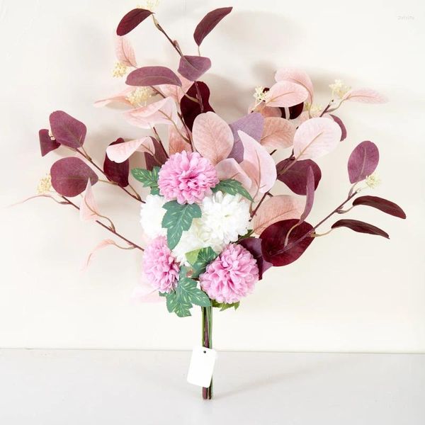 Fiori decorativi Unovice 47 cm Seta artificiale Home Bridal Bouquet Party Table Fish Plant Hydrangea Chrysanthemum Decorazione