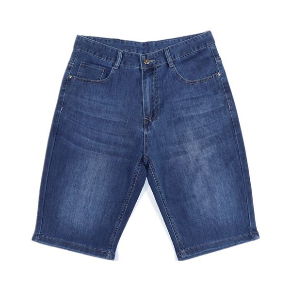 2024 Sumpi di jeans maschili Shorts tasca di cerniera pantaloncini da palestra larghi uomini uomini donne di alta qualità elastico elastico pantaloni corti in denim dritto blu blu