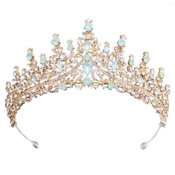 Haarklammern Frau Krone Barock Kopfschmuck Prinzessin Party Prop luxuriöses Ornament für Maskerade -Ball -Bankett Cosplay