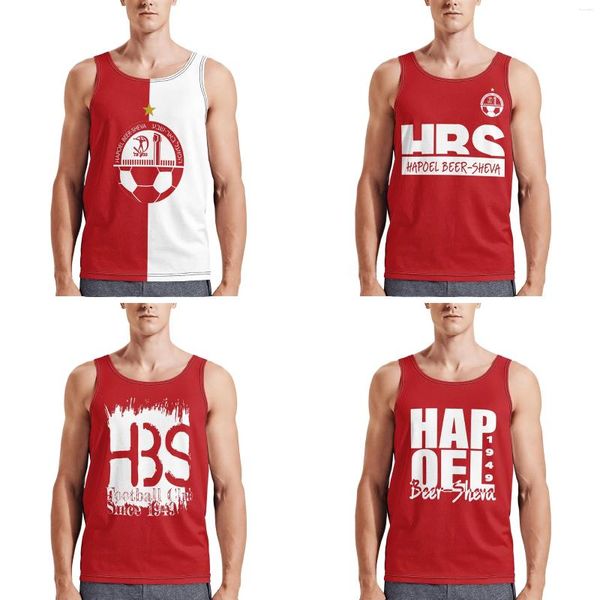 Herren-Tanktops Hapoel Beer Sheva Sports HD-Druck Baumwolltop-Muskel-Tee Ärmel und T-Shirt Tagless Unterhemd