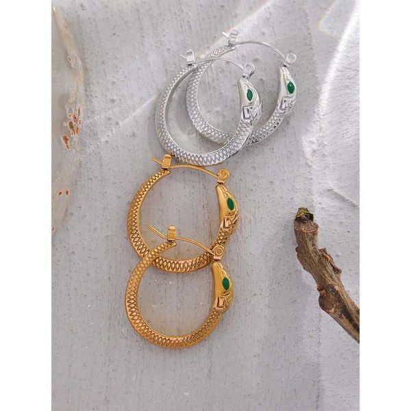 Ohrringe Schlange Hoop Ohrringe für Frauen Gold Farbe Mode exquisite Vintage Classic Juwely Party Geschenk 230831