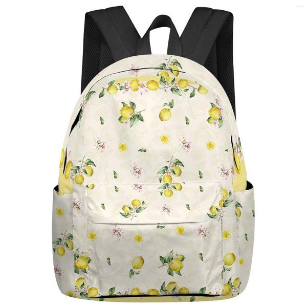 Sırt çantası pastoral yaz meyve limon feminina backpacks gençler öğrenci okul çantaları dizüstü bilgisayar erkek kadın kadın kadın seyahat mochila