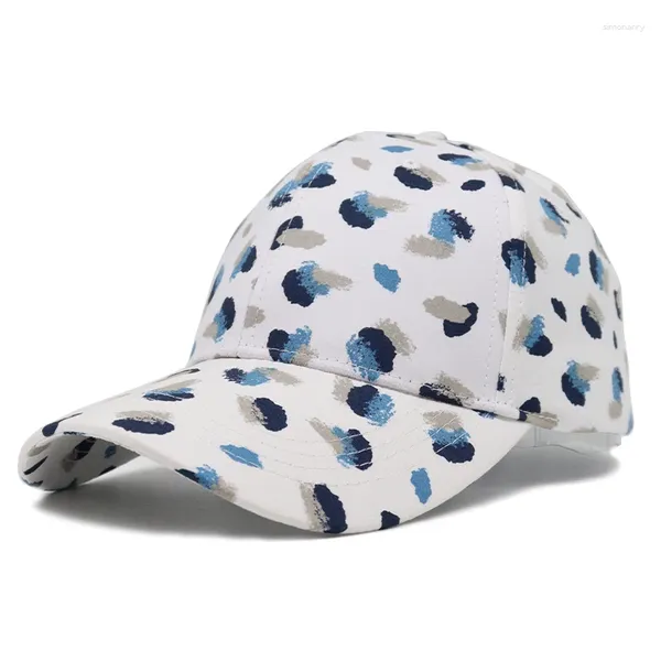 Caps de bola Banco de beisebol feminino Spring Spring Summer Casual Casual Ponto de tinta Snapback respirável para homens Bone Gorras Ladies Sun Hats