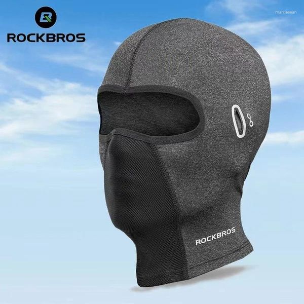 Bandanas rockbros máscara face face UV Protection cycling Óculos de verão buraco balaclava lenço de bicicleta máscaras de motocicletas respiráveis