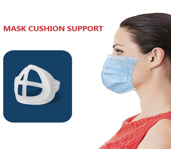 Máscara de máscara de boca 3D Suporte de máscara descartável de suporte interno de ajuda ajuda máscara de suporte interno da almofada Valvela respirável1863078