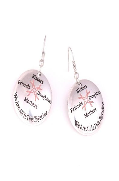 Consapevolezza del cancro al seno Sisters Pink Ribbon Friends Daughters Mathers We Are in questo incantesimo Orecchino pendente per donna Gift4067992