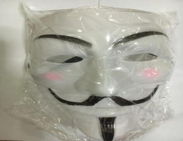 200 pezzi Vendetta Mask contro Masches Fawkes v Vendetta Team Pink Blood Scar Masquerade Movie per adulti Guy Halloween Cosplay Party Face Carniv8611130