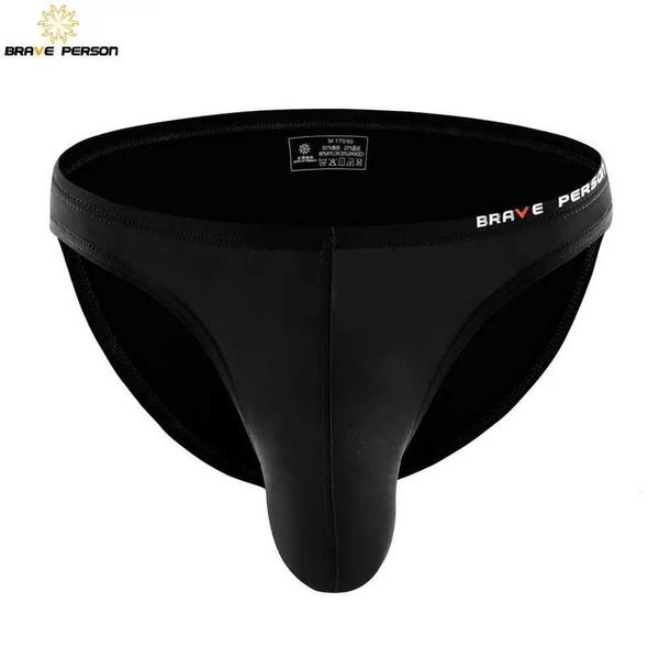 Underpants Person Person Sexy Mens Underwear Big Penis Bag Design Bikini Nylon Q240430