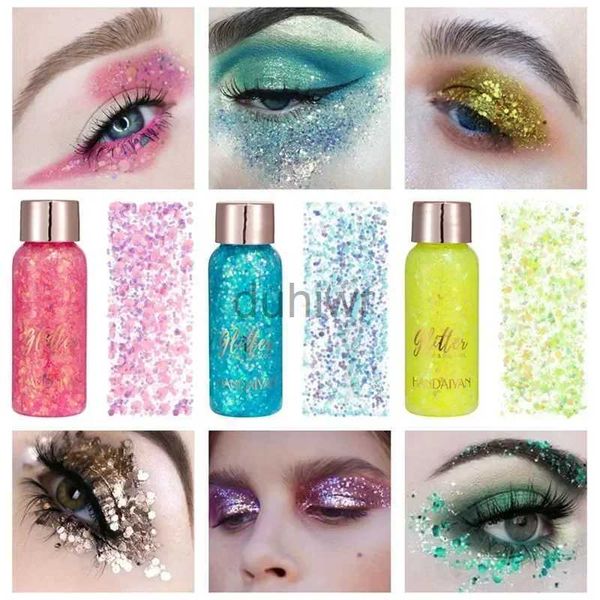 Body Glitter Eye Lights Hair Haik Face Adesivi per il corpo in gel sequestri sciolti Crema di diamanti Giozzi Rhinestone Makeup Party Festival Eyeshadow D240503