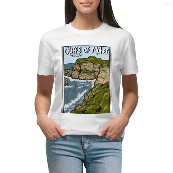 Kadın Polos Moher İrlanda T-shirt uçurumları artı boyutlarda kadın kıyafetler Kore kıyafetleri