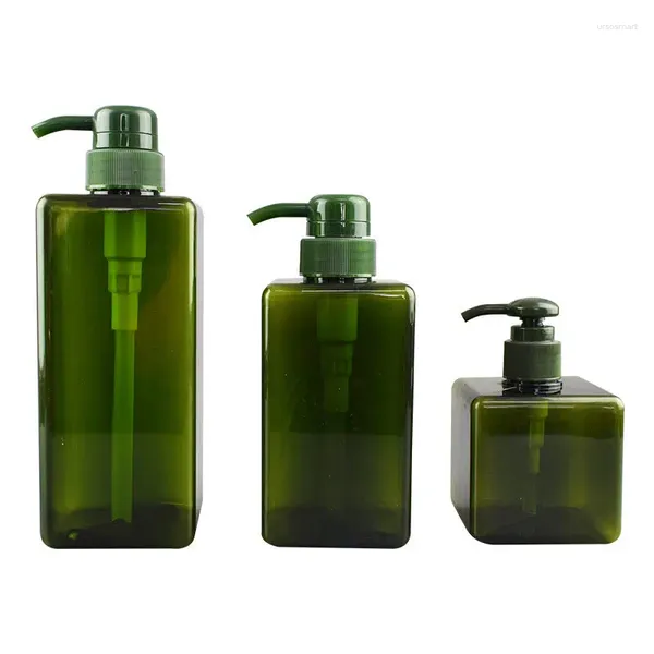 Bottiglie di stoccaggio bottiglia di plastica quadrata confezione per animali domestici vuoto confezione di cosmetica con la lozione gel doccia per doccia 100 ml 150 ml 250 ml 280ml