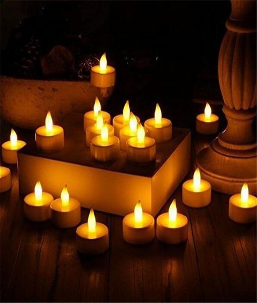 Luzes de chá LED sem chamas votivas sem chamas Candlebulb Light Small Electric Fake Tea Candle Realistic for Wedding Table Gift2241605