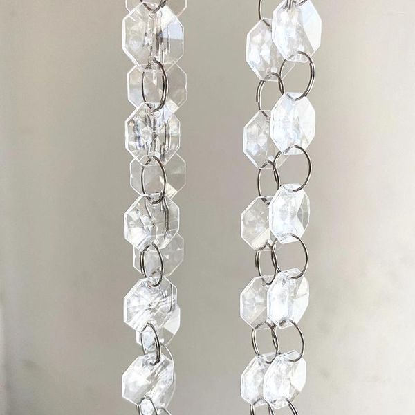 Lampadario cristallo da 1 metro vetro acrilico perle da 14 mm ghirlande filand taccino taglieni catene decorazioni per matrimoni