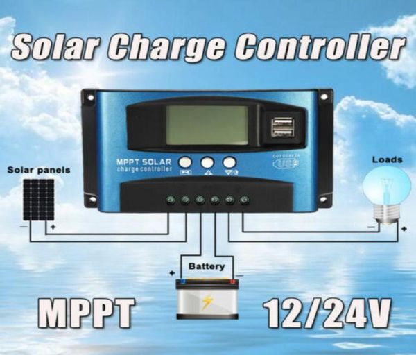 100A MPPT Solar Painel Regulador Controlador de Carga 12V24V Rastreamento de foco automático8345259