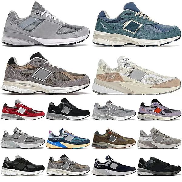 Designer 9060 Sapatos de corrida 990 Homens Mulheres 2002r pacote rosa Olive 9060s Bricks Wood 990V3 Rain Cloud Grey Sea Salt Blue Haze