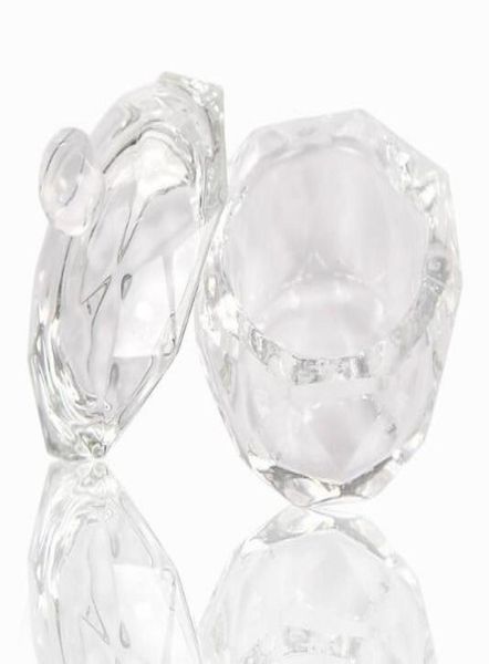 ACRYLIC Crystal Glass Dappen Dish Bowl Cup com tampa Glitter Liquit Powder Caviar unha Ferramenta ROUNT KD15416504