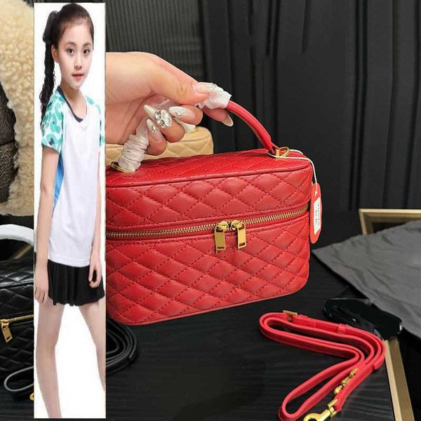 Kids Bags Luxusmarke CC Bag Damen Designer Gaby Mini gesteppte Waschtischschachtel Lammfellbeutel Make -up Kosmetikkoffer Reißverschluss Beutel Tasche Griff Totes Kartenhalter Leder Strao C.