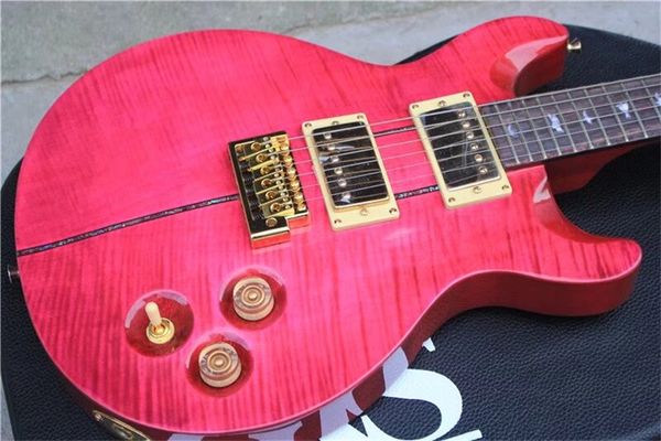 PAUL REED REED SANTANA Brasileiro Maple Maple Custom 24 trastes Red Guitarra elétrica Private Stock Stock Mogany Bodywoard Fingerboard Frete grátis