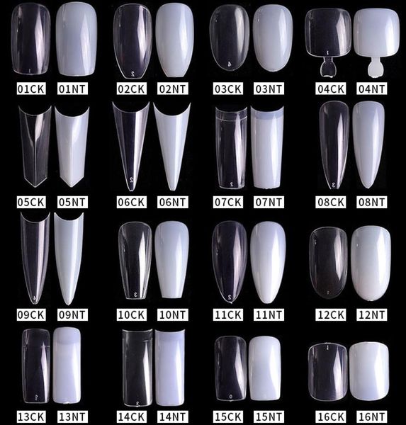 500pcs in stile francese Clear False Nails Suggerimenti Coffin Ballerina per unghie acrilica saloni artistici di manicure e home fati2646675