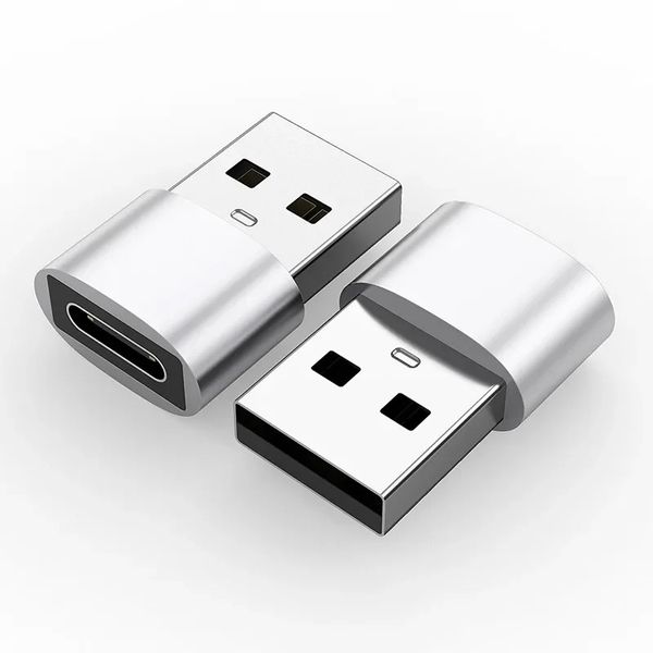 Mini USB 2.0 Adaptador de conversor feminino do homem a tipo C Tipo de carga USB Tipo C Adaptador USB-C OTG para Samsung Huawei Xiaomi