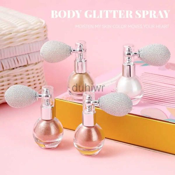 Body Glitter Hair Face Make -up Bronzer Fairy Pulver Airbag Flasche Spray Glitter Pulver Highlighter Pulver Spray Face Shimmer Body Highlighter D240503