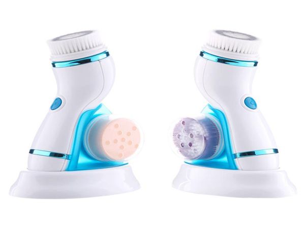 4 em 1 Ultra Electric Facial Cleansing Brush Massager Recarregável Princulação do dispositivo de limpeza de face de face para face C1811141711796