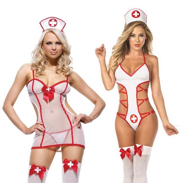 Mulheres Lingerie Enfermeira Sexy Cosplay Costume Doutor Doctor PROPUTE