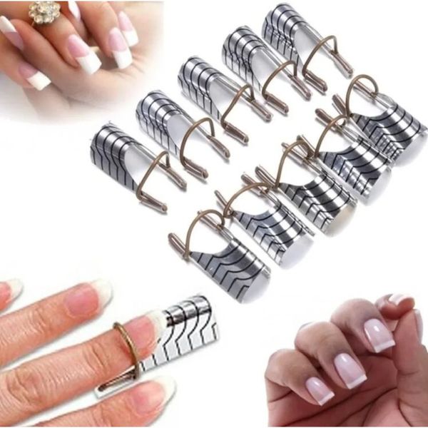 10 PCs wiederverwendbare Nagelverlängerungsformulare für UV -Gel -Polnische Guide Builder -Werkzeuge Kit Acryl französische Tipps Maniküre