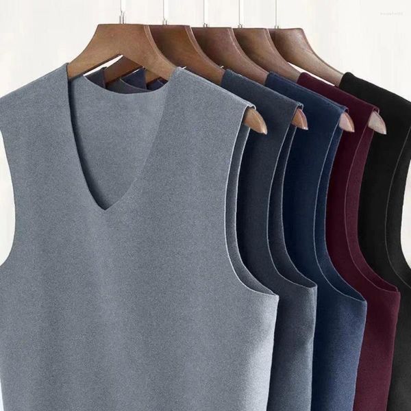 Tanque de tanques masculinos Slim Fit Base Camada Vesto Invernal Semente Térmico-deco