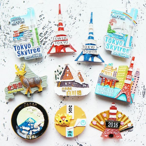 Japonya Tokyo Nara Hokkaido 3D Yaratıcı Seyahat Hatıra Buzdolabı Mıknatıs Beyaz Tahta Sticker 240429