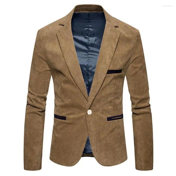 Ternos masculinos Men Ter Suit Coat elegante Slim com lapela